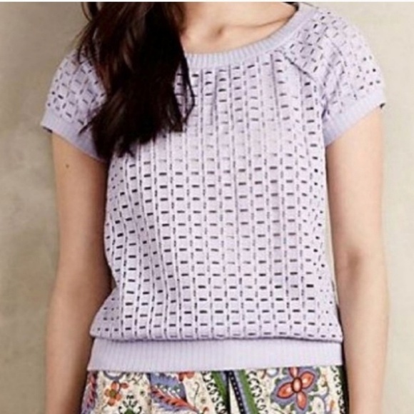 Weston Dara Open Knit Lilac Pullover - Picture 1 of 4